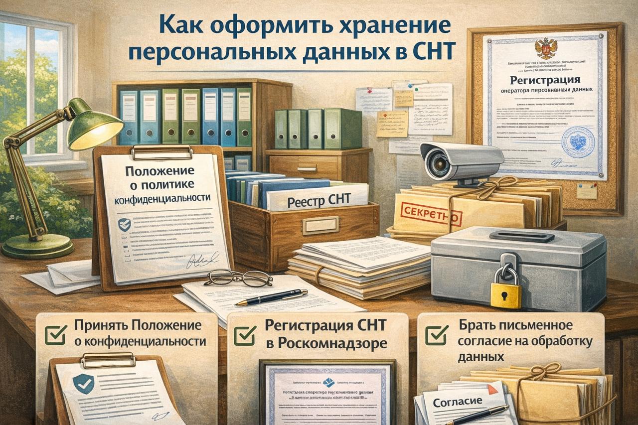 Как оформить хранение персональных данных в СНТ